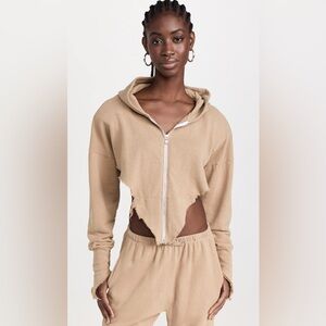 NWOT- Sami Miro Vintage V Cut Zip Up Hoodie